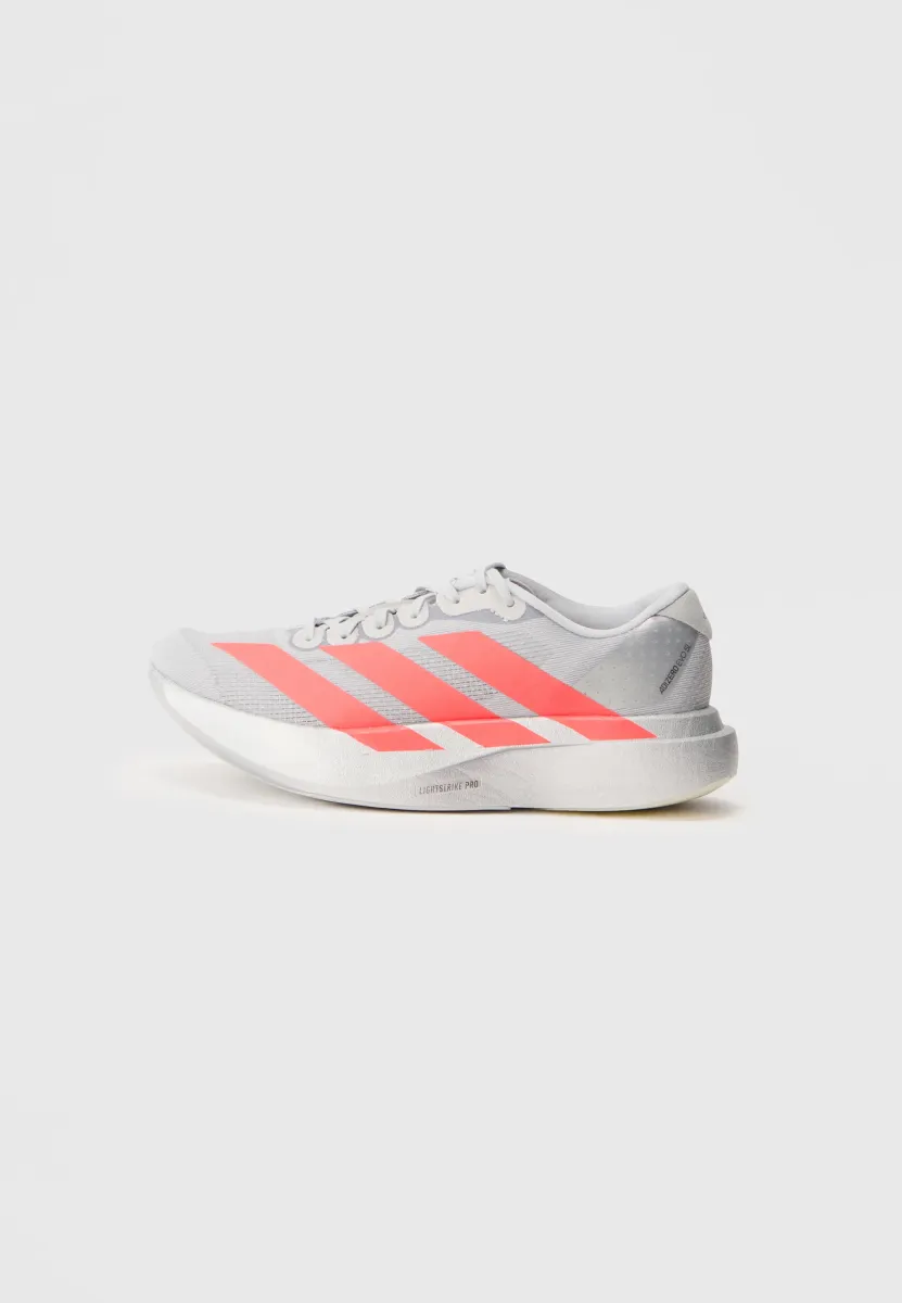 ADIZERO EVO - Laufschuh Straße - silver-coloured/lucid red/iron-coloured