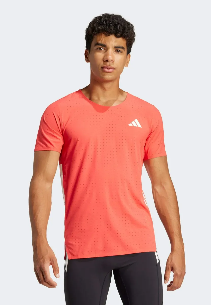 ADIZERO TEE M - Sport T-Shirt - semi lucid red