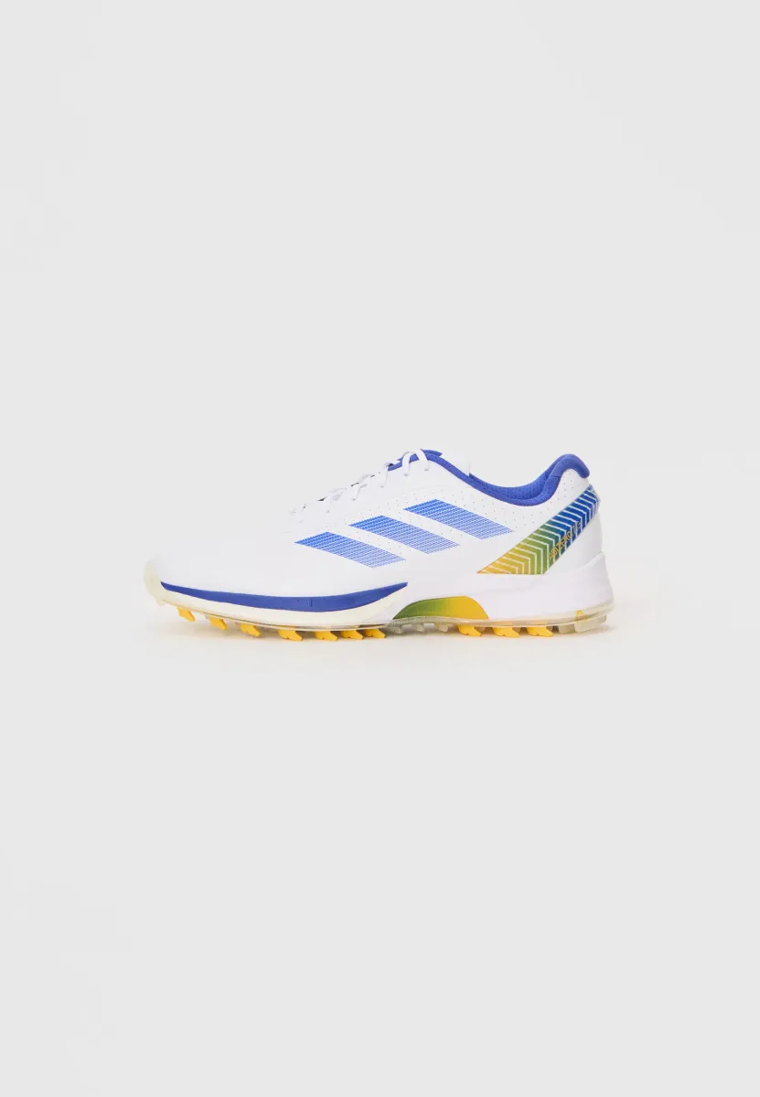 ADIZERO ZG - Golfschuh - white/lucidmblue/crew yellow
