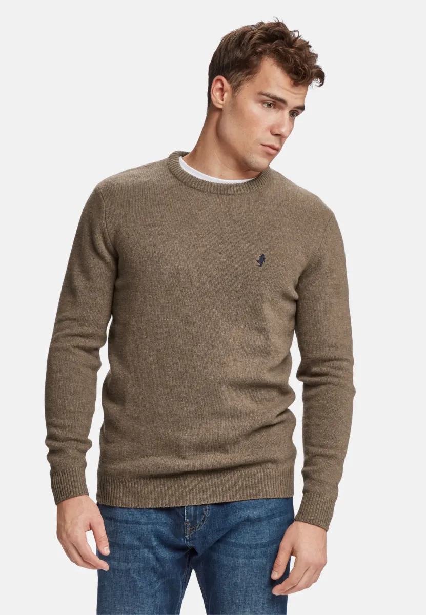 ADRIAN - Strickpullover - brown melange