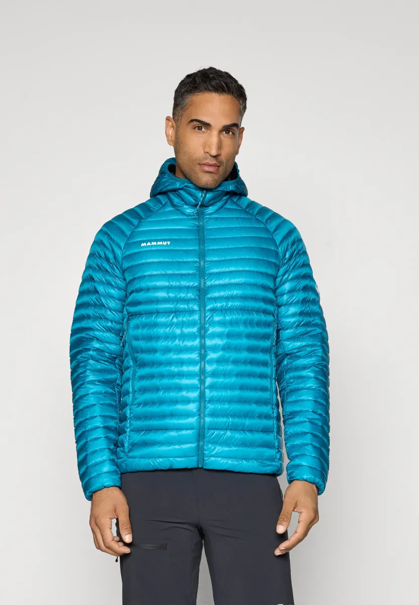 AENERGY HOODED JACKET MEN - Daunenjacke - deep teal/black