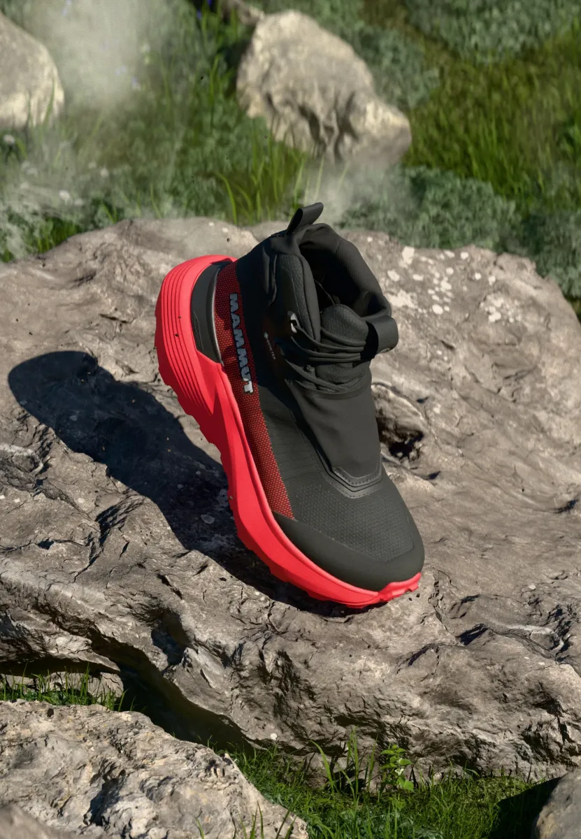 AENERGY ULTRA MID GTX WOMEN - Hikingschuh - black/red