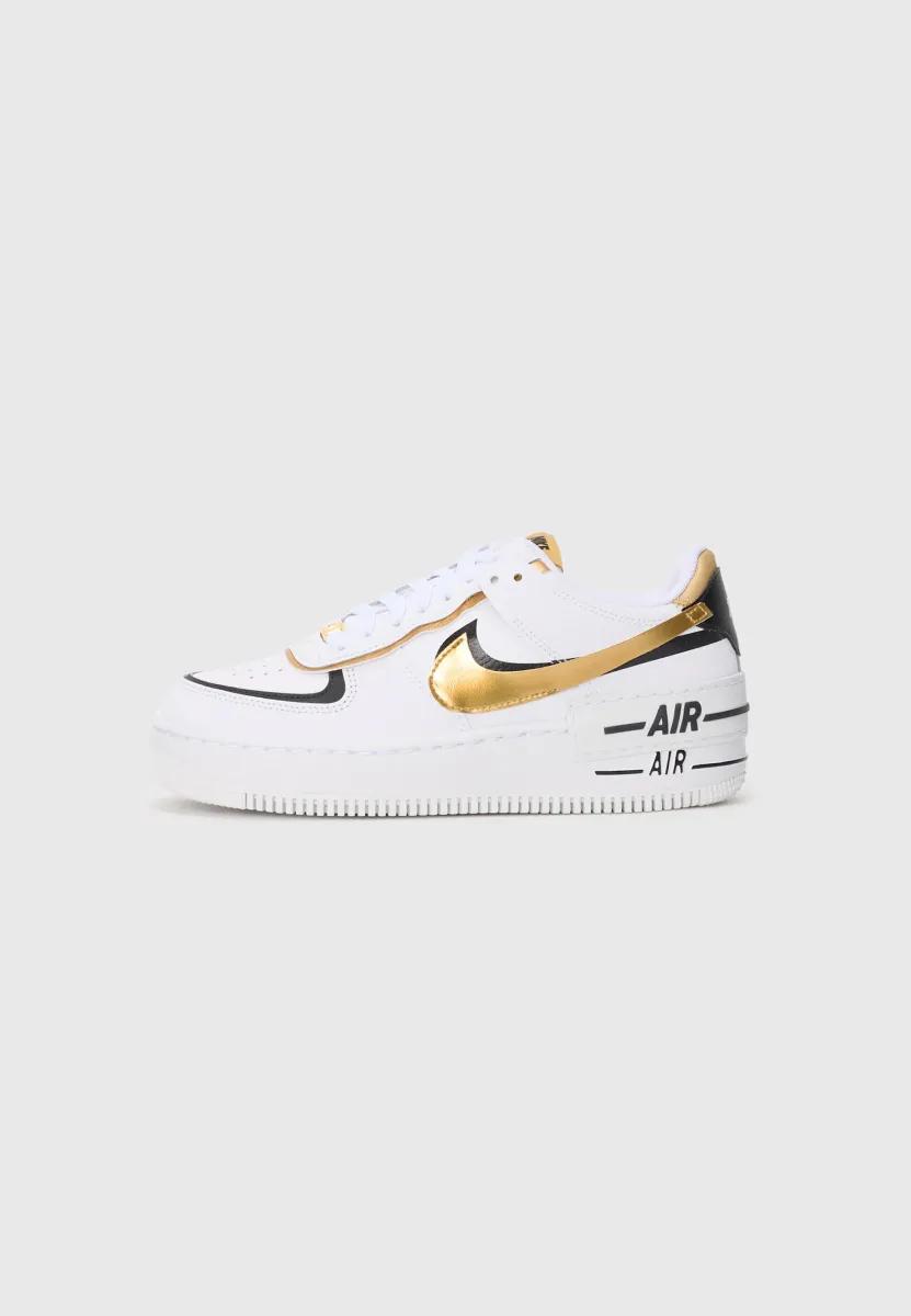AF1 SHADOW - Sneaker low - white/metallic gold-coloured/black