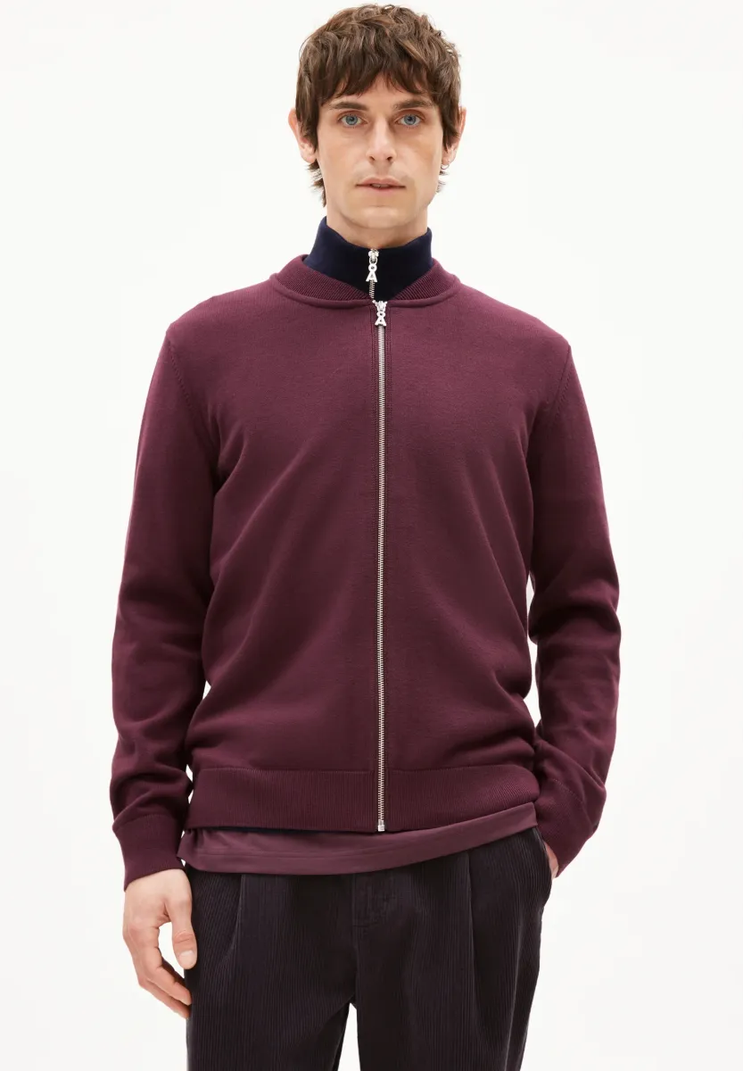 AGAAMON - Strickjacke - dark cranberry