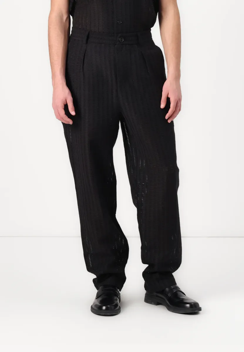 AGENCY - Stoffhose - black