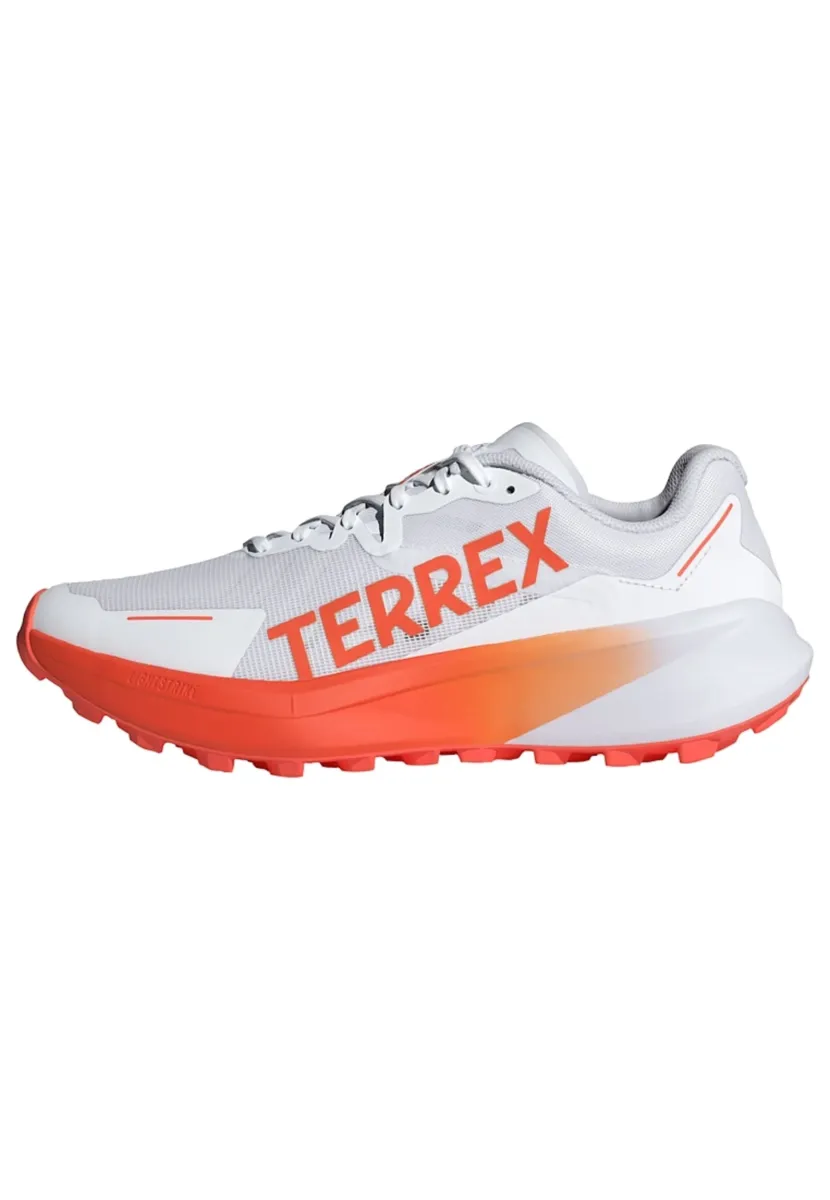 AGRAVIC - Laufschuh Trail - cloud white   semi impact orange   dash grey