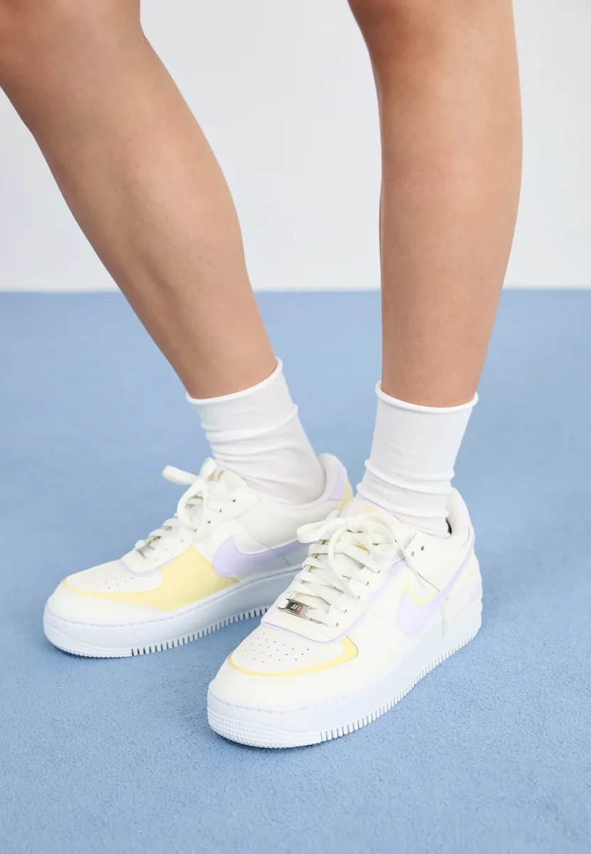 AIR FORCE 1 SHADOW - Sneaker low - sail/barely grape/alabaster/white/metalic silver