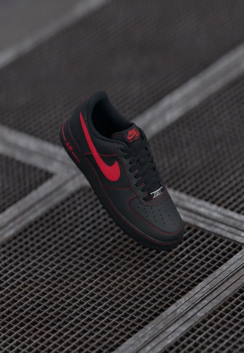 AIR FORCE 1 - Sneaker low - black/university red