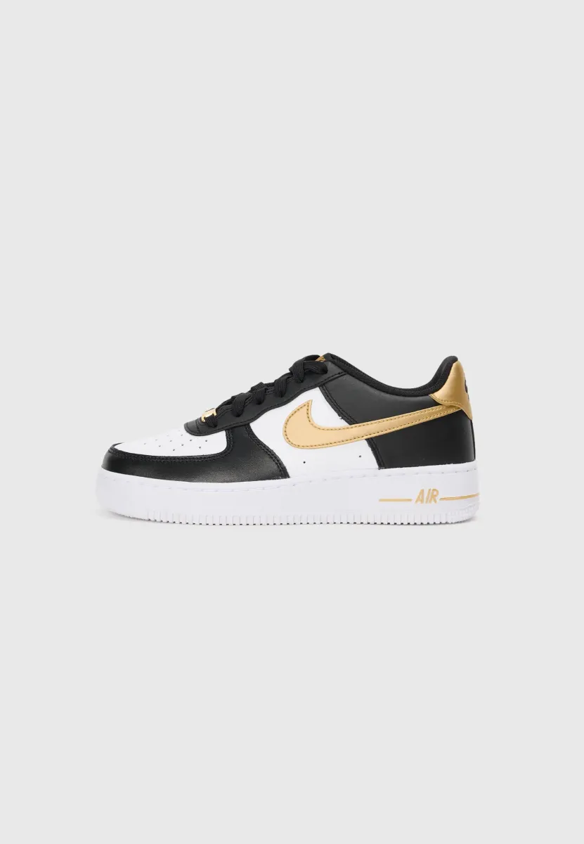 AIR FORCE 1 UNISEX - Sneaker low - black/gold-coloured/white