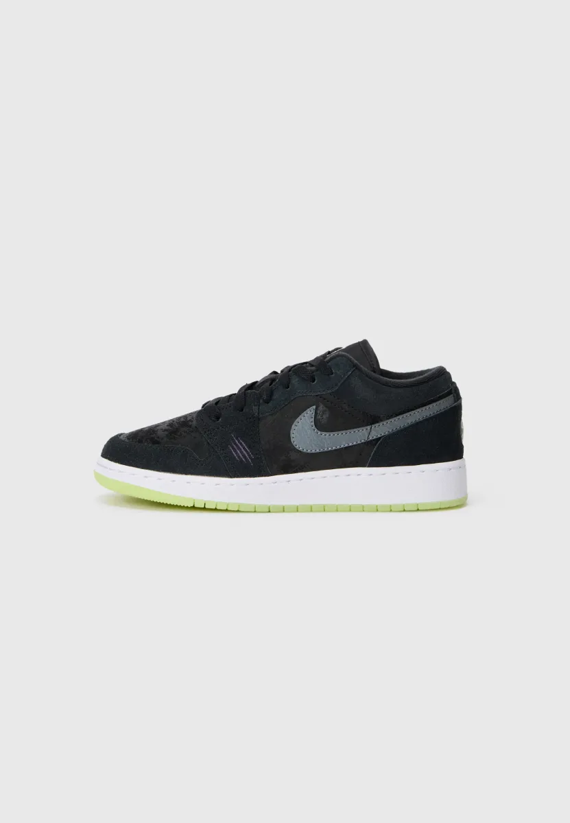 AIR JORDAN 1 LOW UNISEX - Sneaker low - black/iron grey/barely volt/dark raisin/white