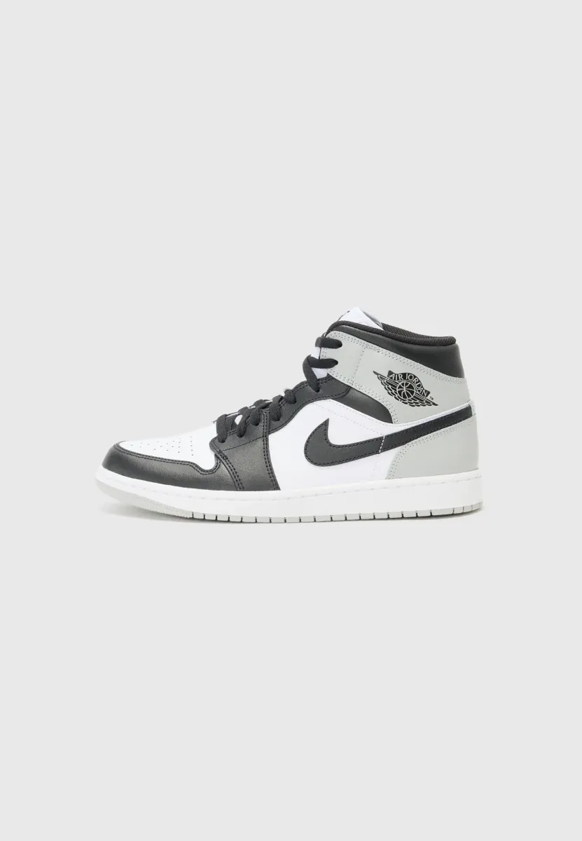 AIR JORDAN 1 MID - Sneaker high - white/black/lt smoke grey