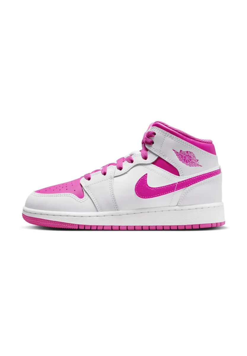 AIR JORDAN 1 MID UNISEX - Basketballschuh - iris whisper fire pink white