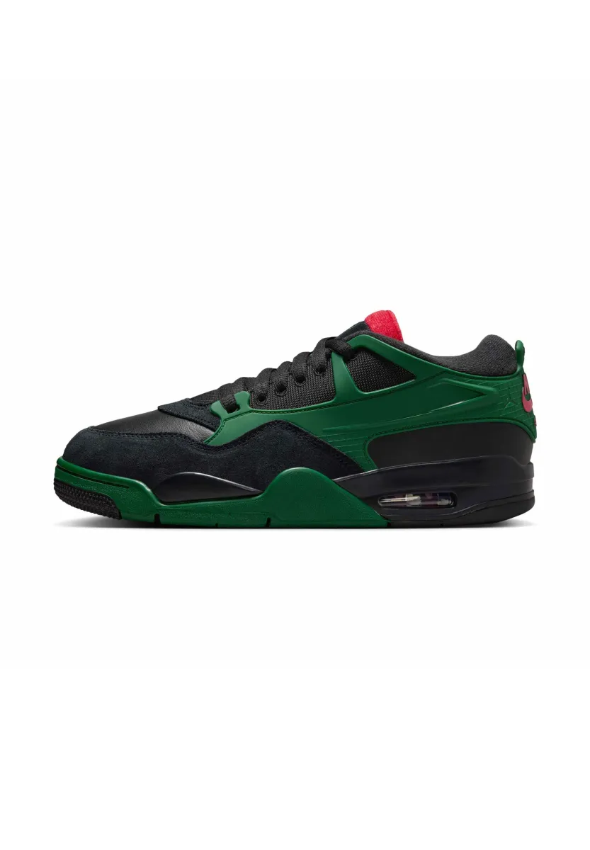 AIR JORDAN 4 UNISEX - Sneaker low - black varsity red gorge green
