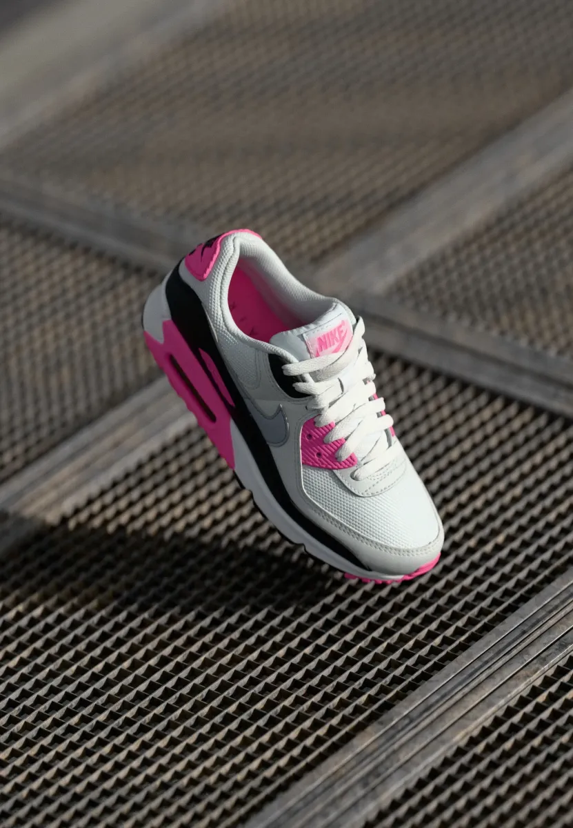 AIR MAX 90 - Sneaker low - white/wolf grey/pink glow/black/photon dust