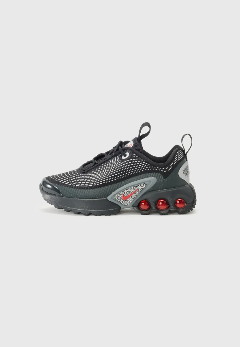 AIR MAX DN - Sneaker low - black/university red/metallic silver-coloured