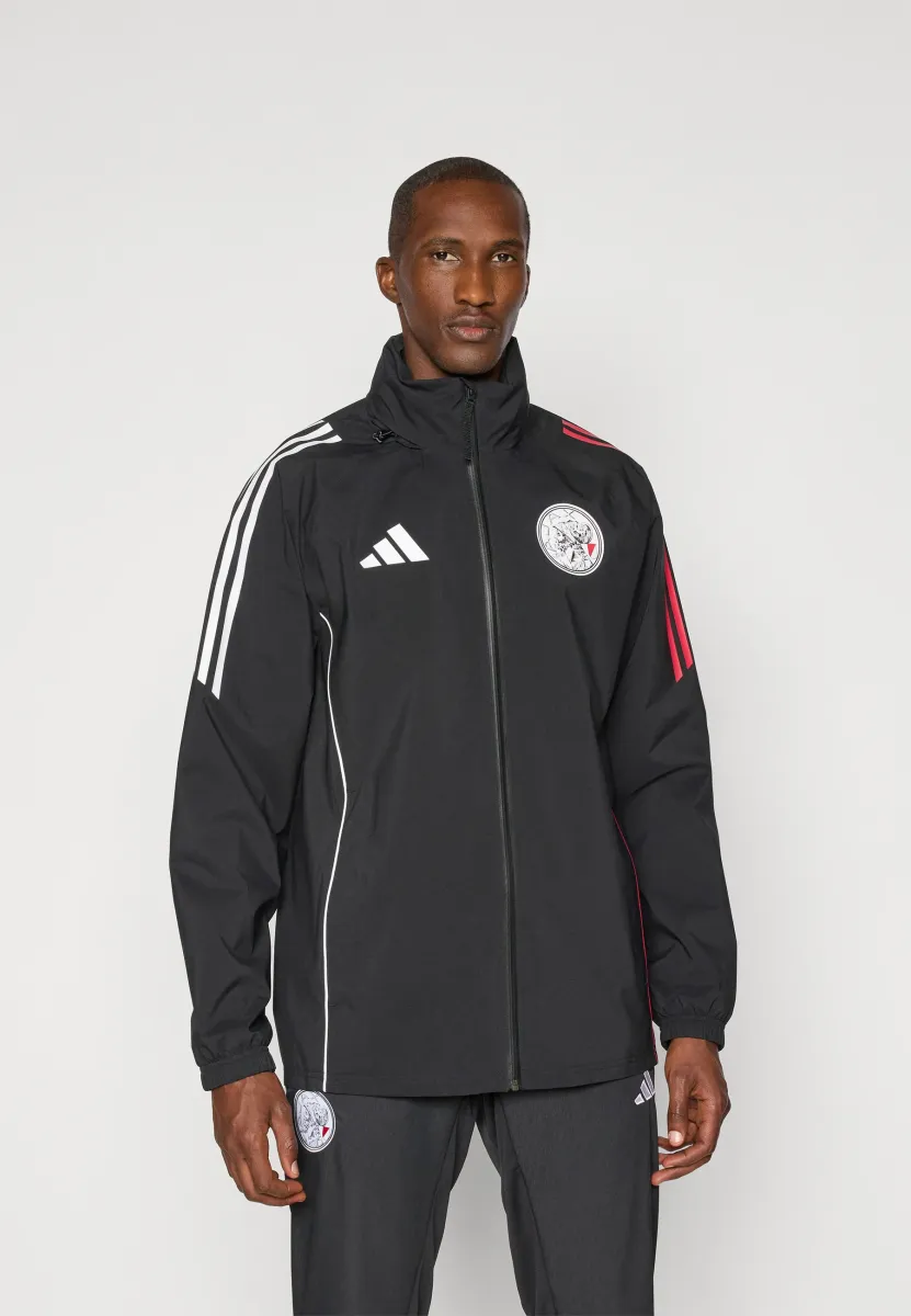 AJAX AMSTERDAM 25/26 RAIN JACKET - Trainingsjacke - black/white/bold red