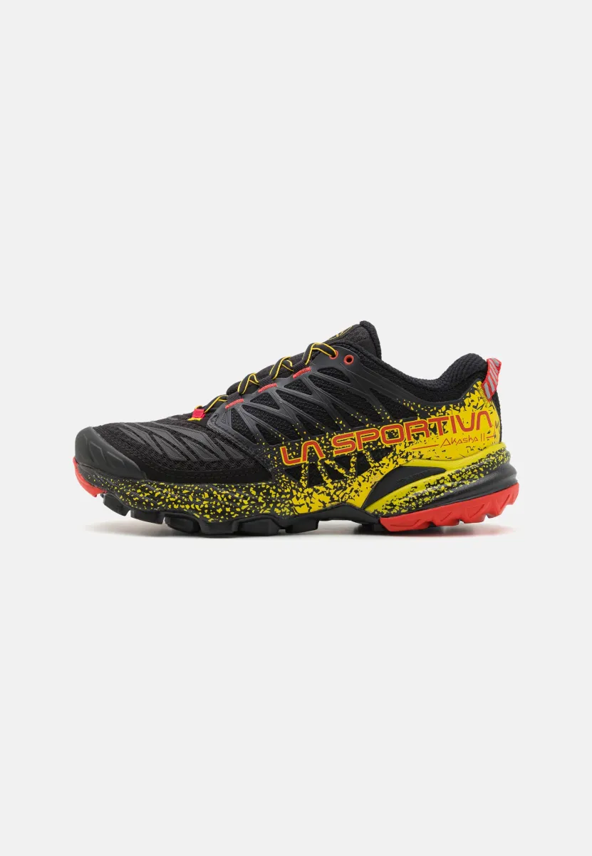AKASHA II - Laufschuh Trail - black/yellow
