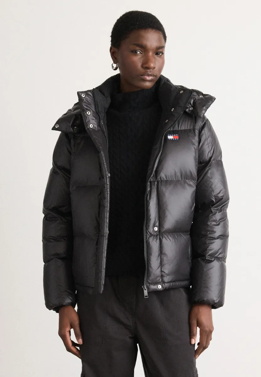 ALASKA GRID SHINY - Daunenjacke - black