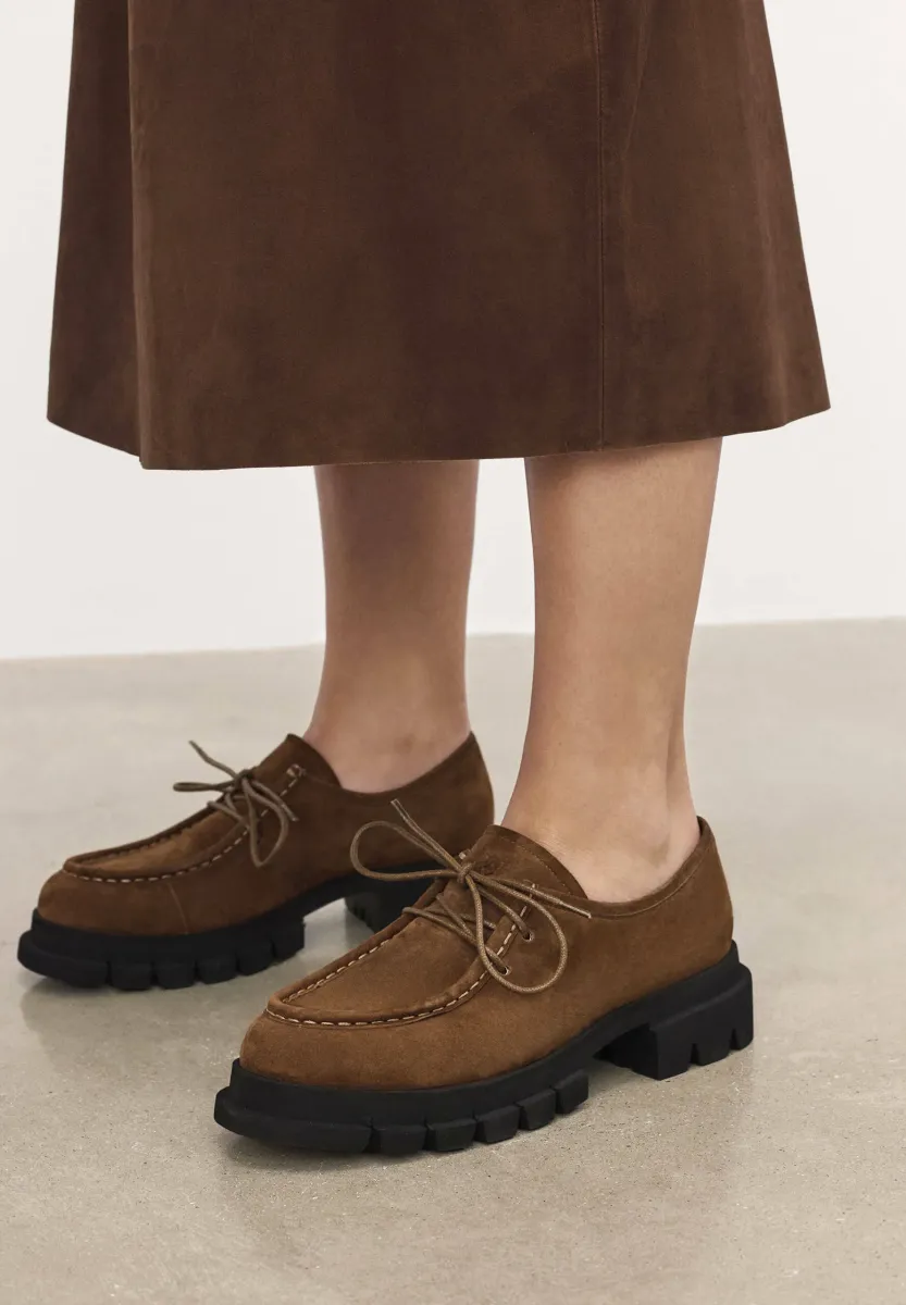 ALAYNA - Schnürer - light brown