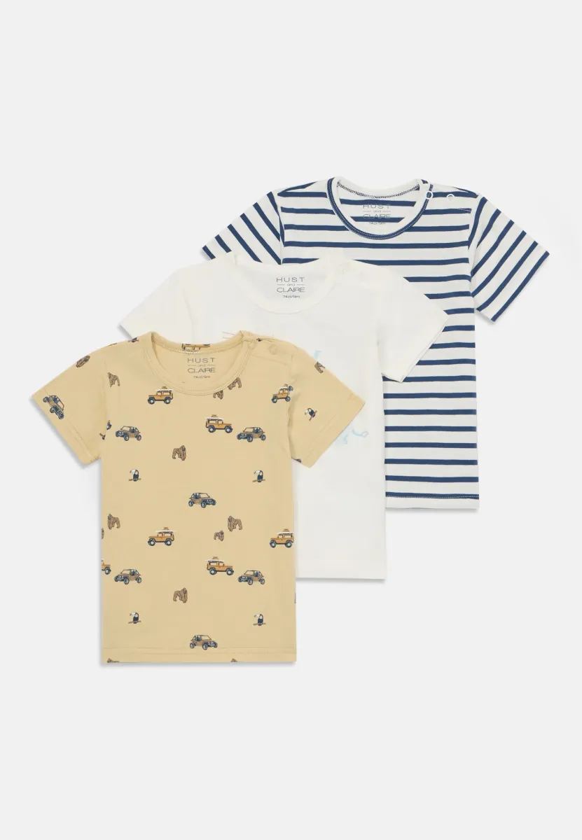 ALBERT 3 PACK UNISEX - T-Shirt print - pale khaki