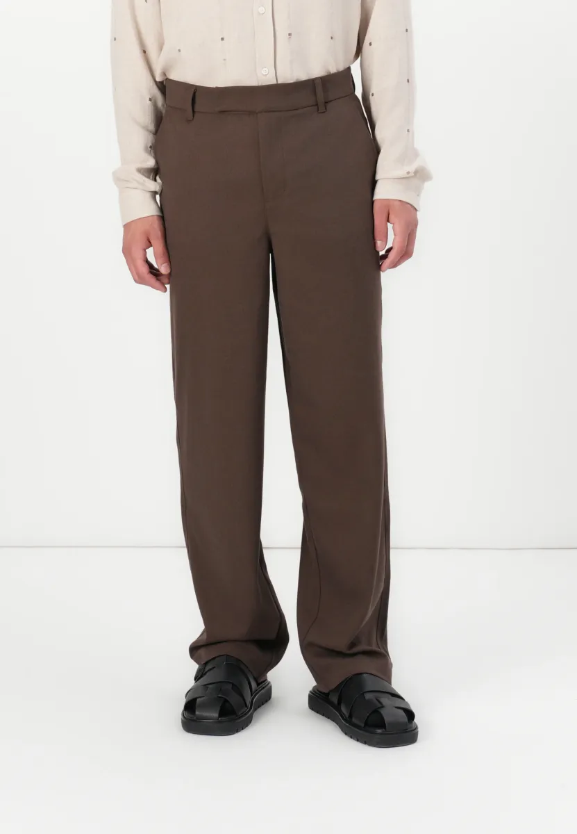 ALERT TAILORED - Stoffhose - chocolate