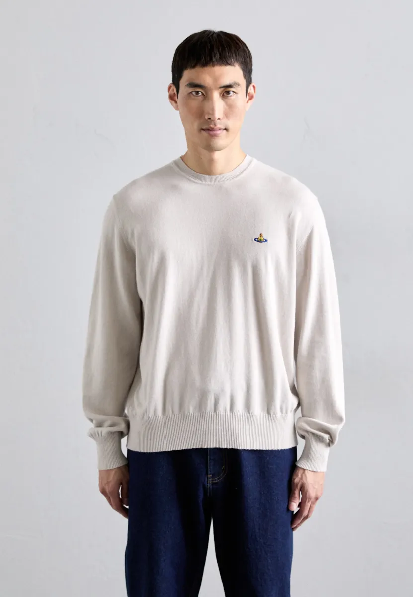 ALEX ROUND NECK - Strickpullover - dusty white