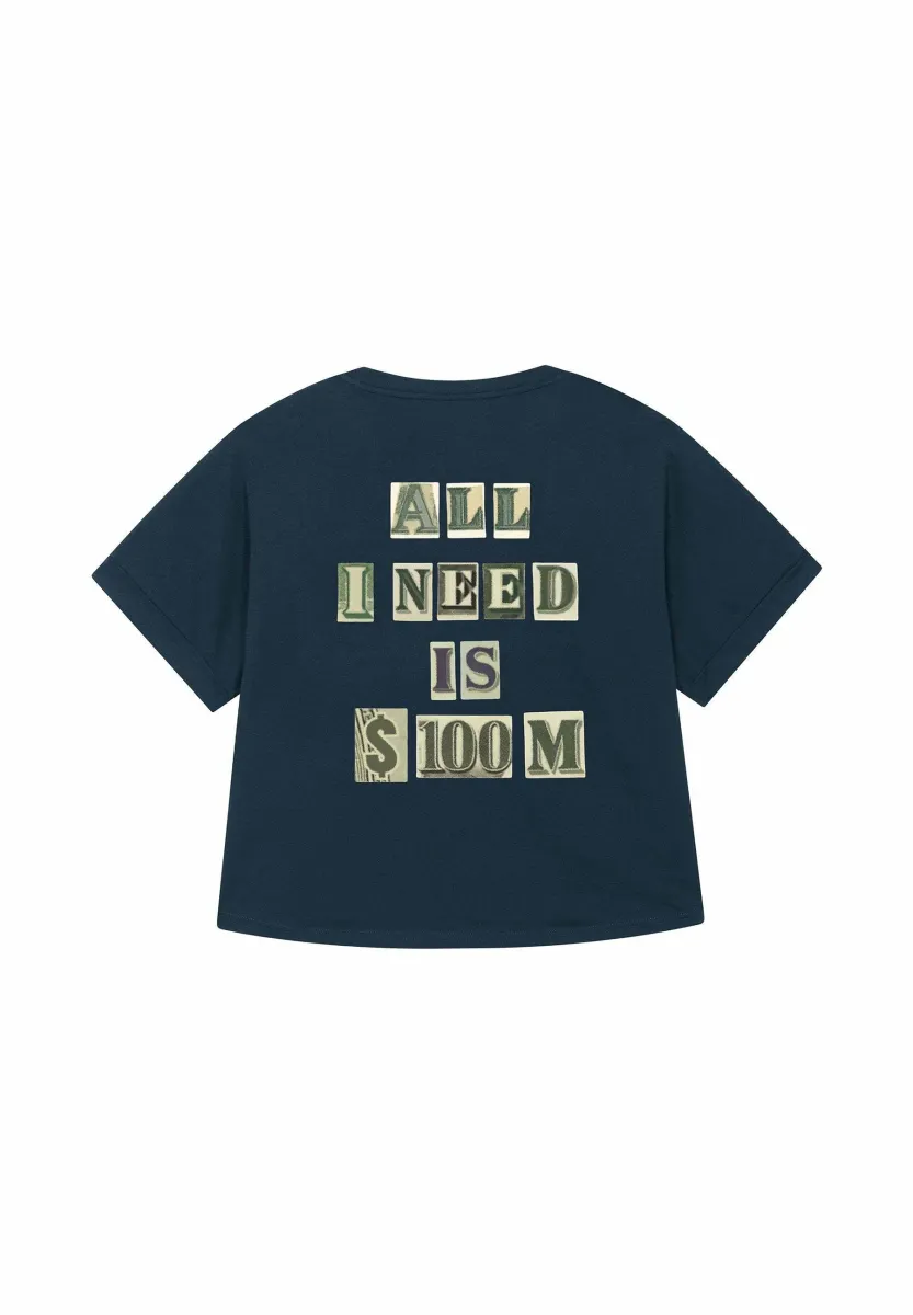 ALL I NEED IS 100M PRINT  - T-Shirt print - dark blue