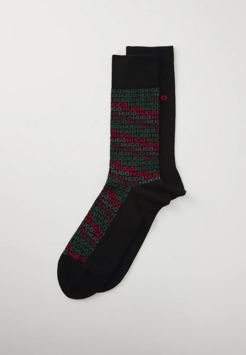 ALL OVER 2 PACK - Socken - black