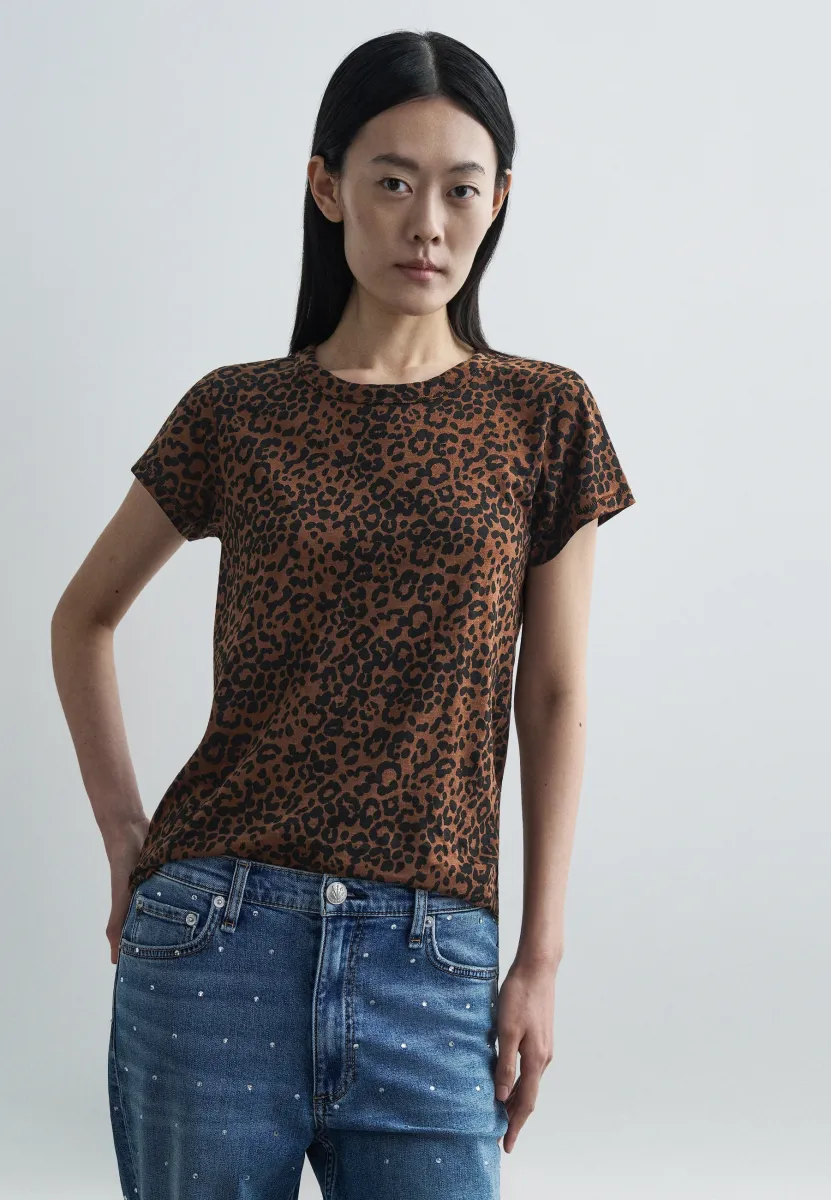 ALL OVER LEOPARD TEE - T-Shirt print - brown