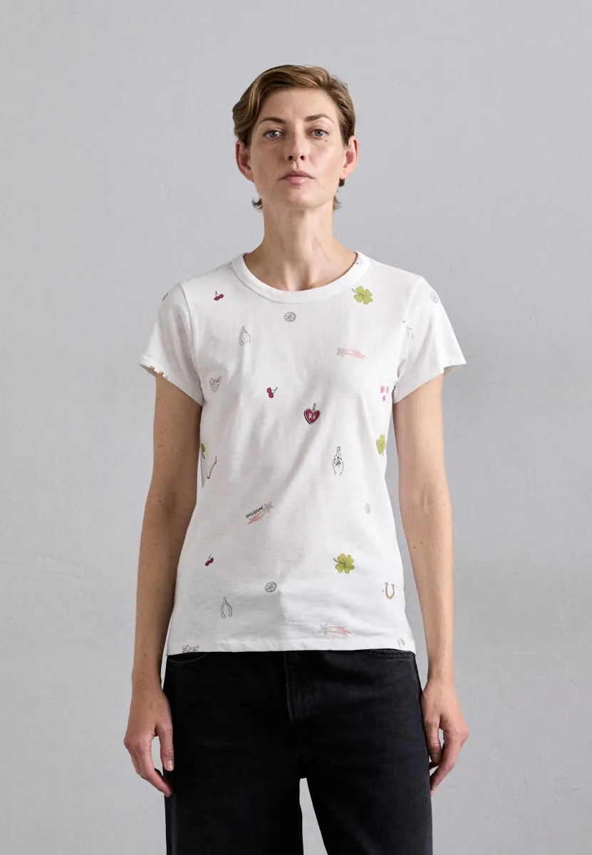 ALL OVER LUCKY CHARM TEE - T-Shirt print - white