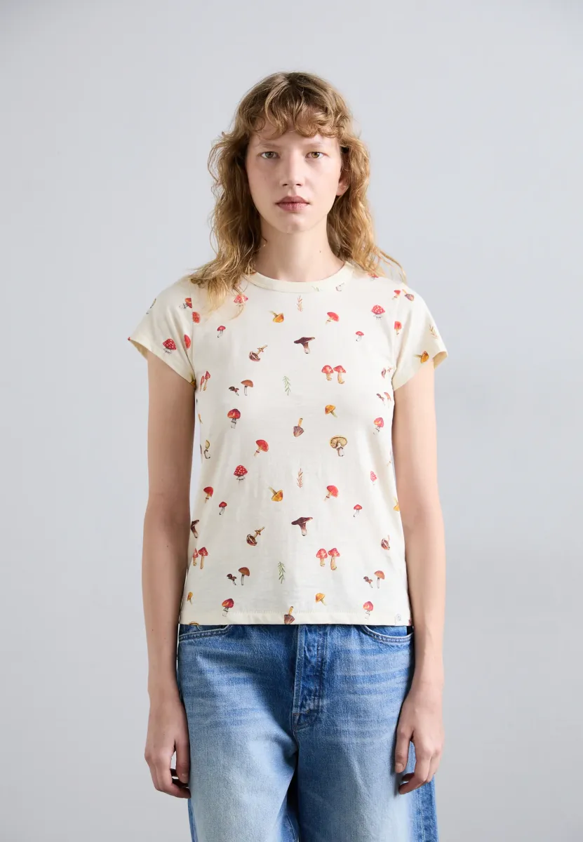 ALL OVER MUSHROOM TEE - T-Shirt print - white