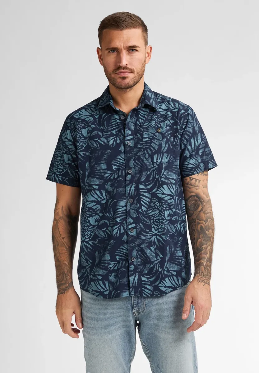 ALL-OVER PRINT SHIRT BARRACUDA - Hemd - navy blue