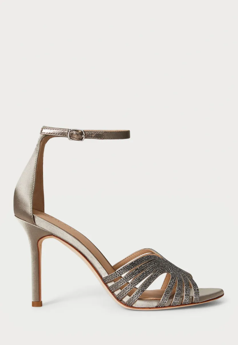 ALLIE EMBELLISHED MULTISTRAP SANDAL - High Heel Sandalette - taupe brown