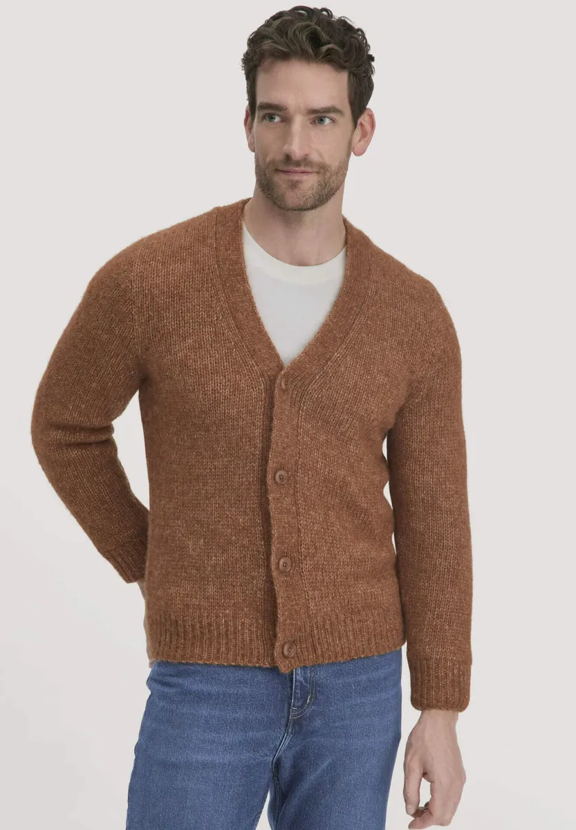 ALPAKA - Strickjacke - cognac