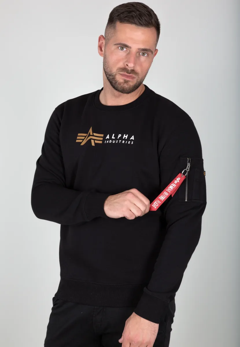 ALPHA LABEL SWEATER - Sweatshirt - black