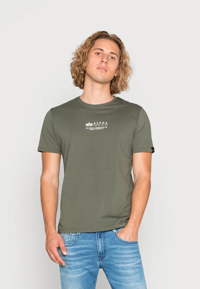 ALPHA WORDING - T-Shirt print - dark olive