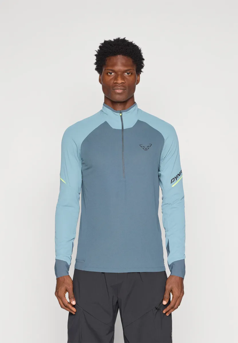 ALPINE 1/2 ZIP TEE - Langarmshirt - smoke blue