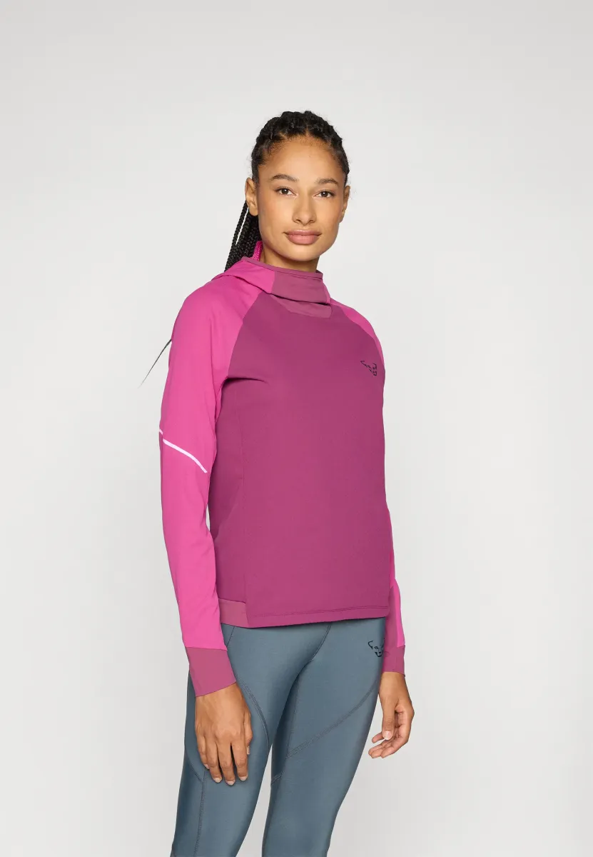 ALPINE HOODED TEE - Langarmshirt - magenta