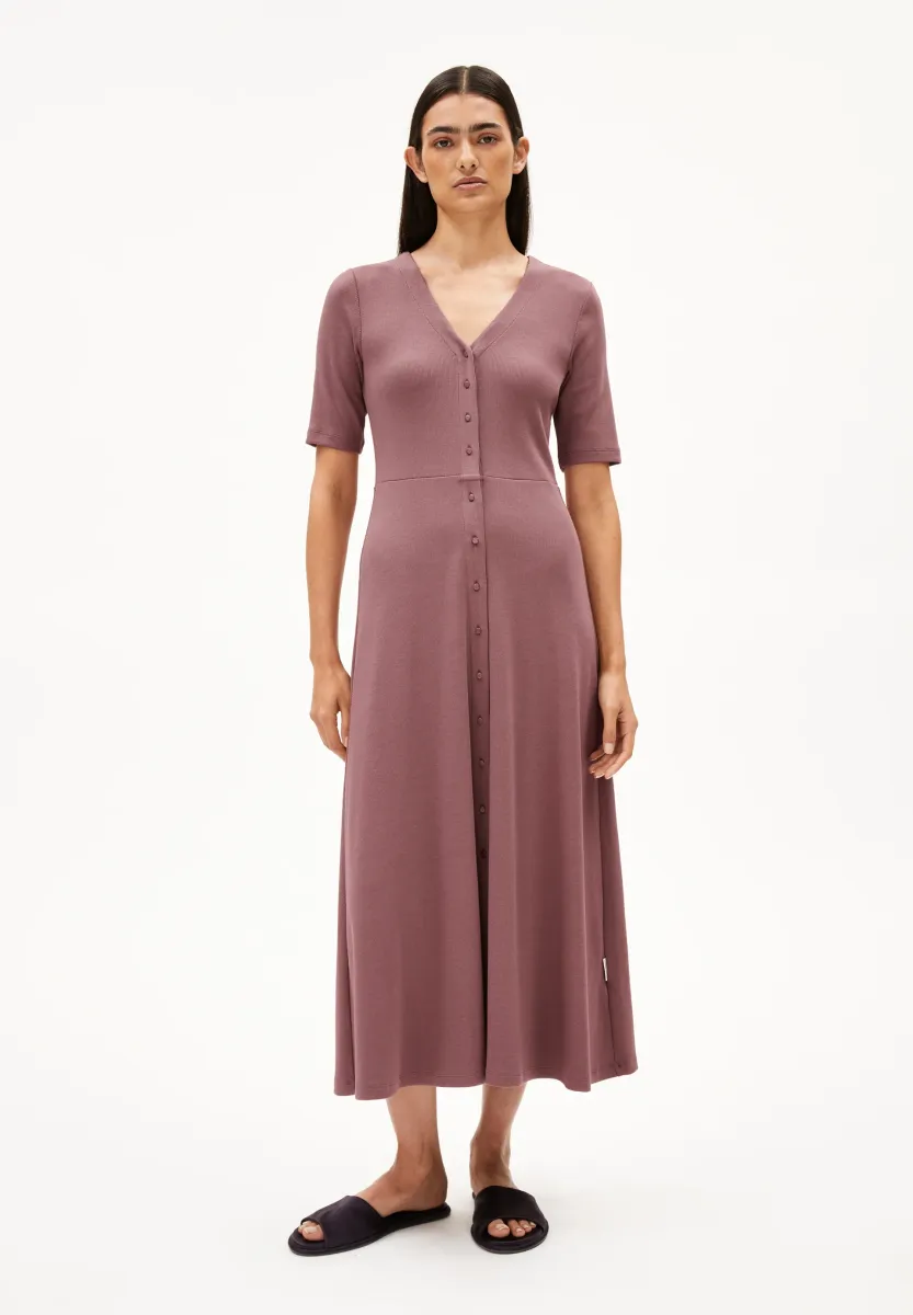 ALURAA - Jerseykleid - dark berry