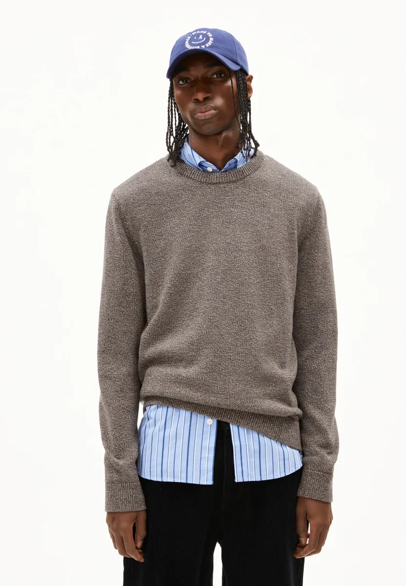 ALVAARIO - Strickpullover - steel melange light oak tree shade