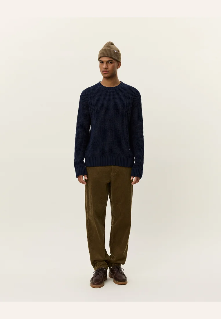 ALVIN WAFFLE CREWNECK - Strickpullover - dark navy