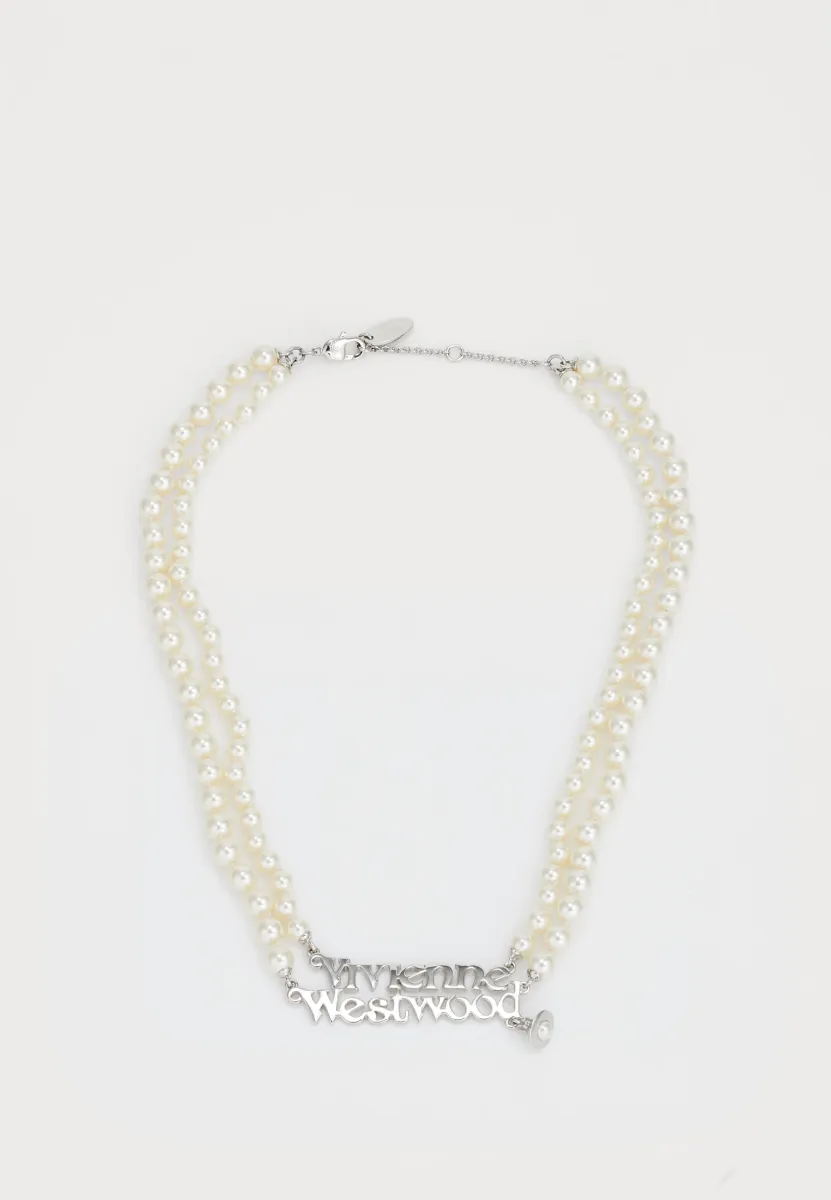AMELIA NECKLACE - Halskette - silver-coloured/cream