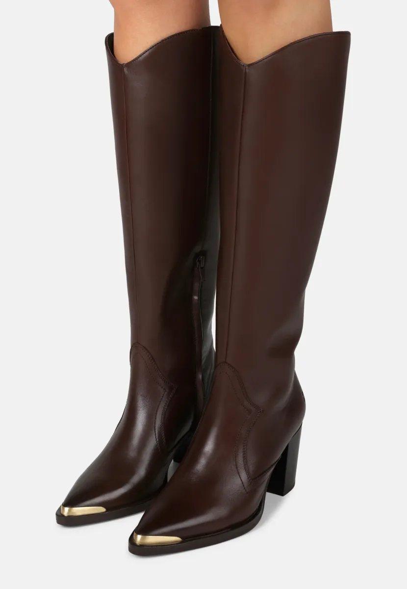 AMERICANA-LOW - High Heel Stiefel - coffee bean