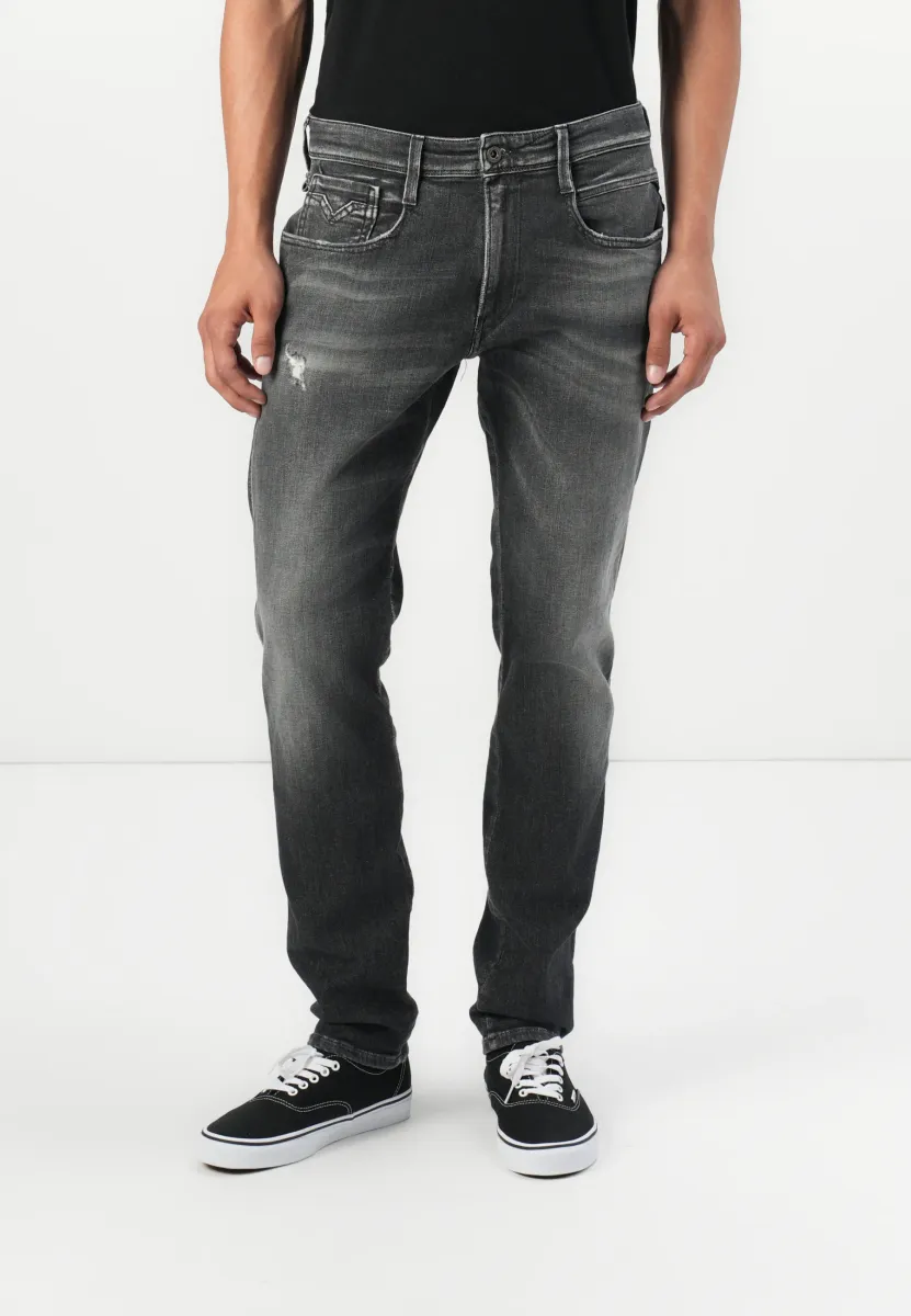 ANBASS PANTS AGED - Jeans Slim Fit - dark grey