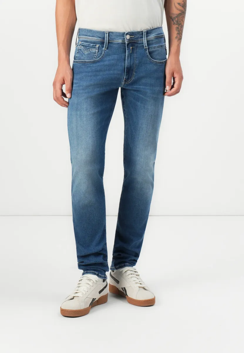 ANBASS PANTS - Jeans Slim Fit - medium blue