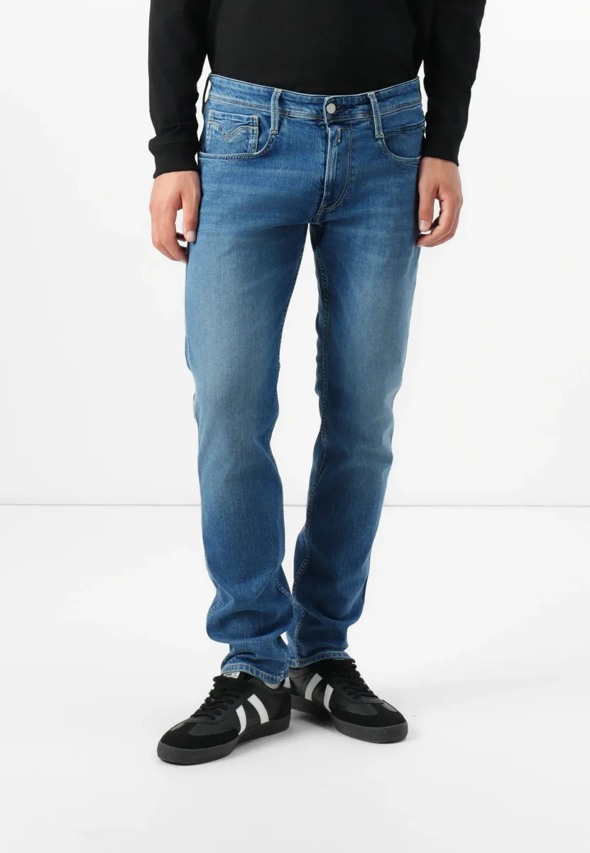 ANBASS PANTS - Jeans Slim Fit - medium blue