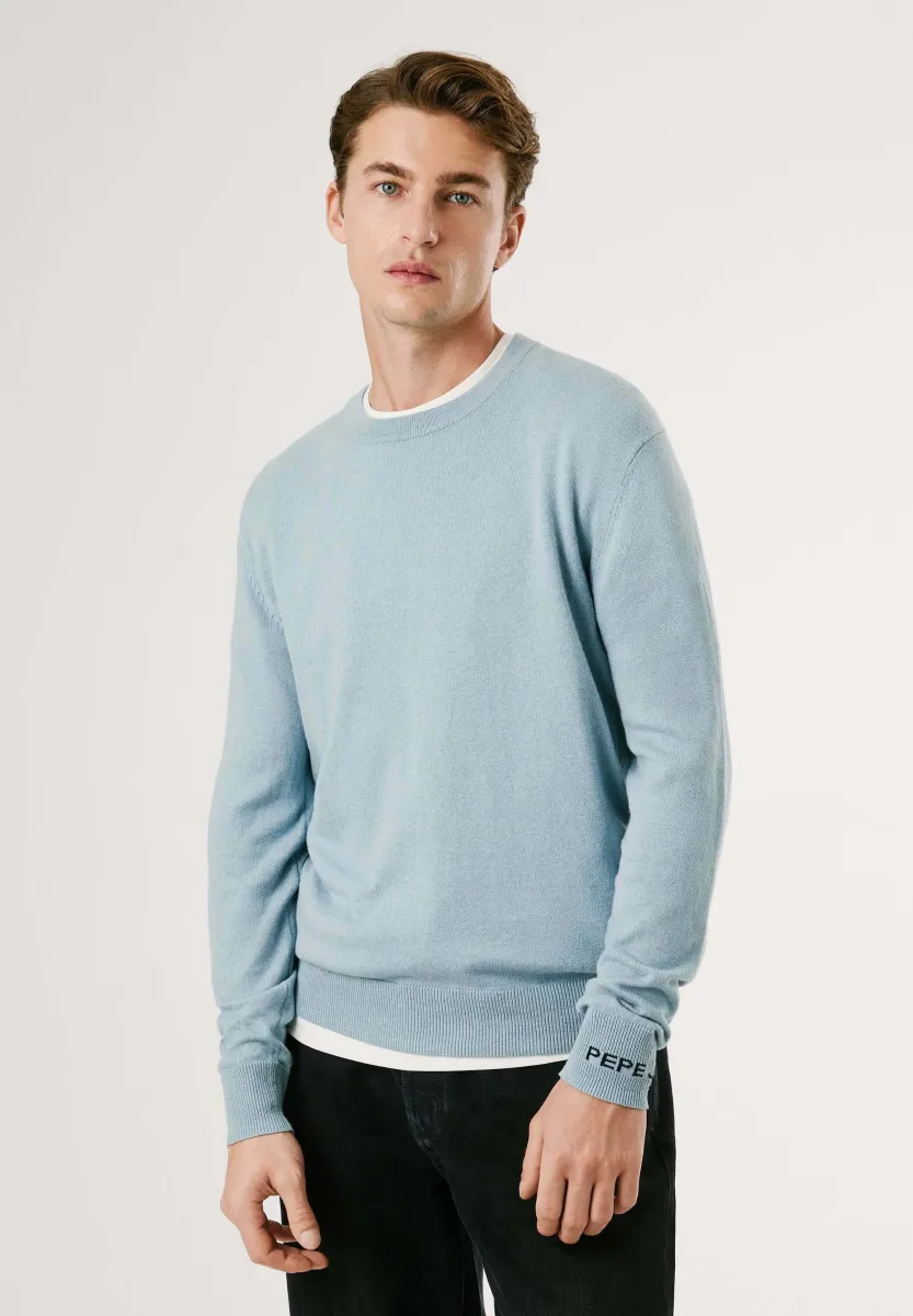 ANDRE CREW NECK - Strickpullover - fade blue