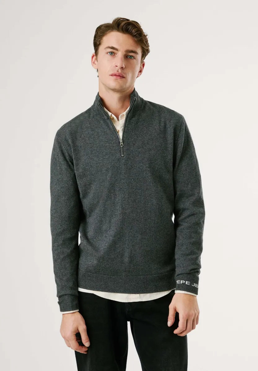 ANDRE MOCK - Strickpullover - dark grey marl