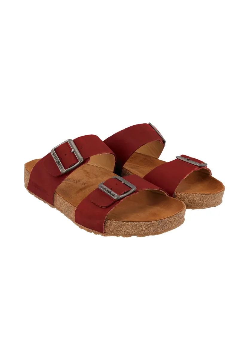 ANDREA - Pantolette flach - rot country
