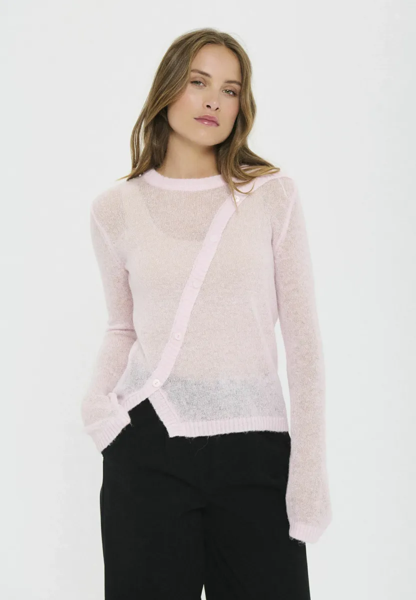 ANELISZ ASYMMETRIC - Strickpullover - barely pink melange